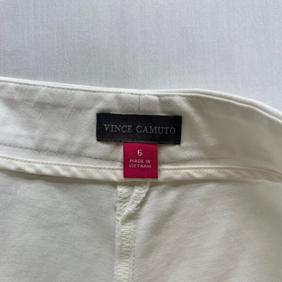 Vince Camuto Pants Womens Size 6 Chino Slim Straight Low Rise Trousers White - Picture 7 of 10